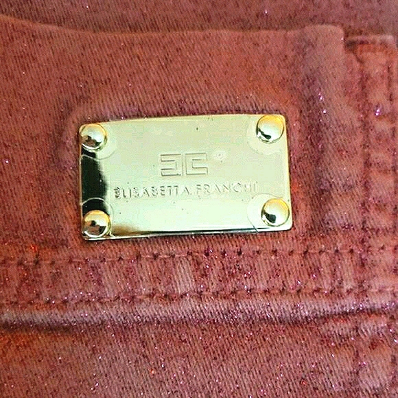 ELISABETTA FRANCHI JEANS Rose Pink Denim Jeans Size 27 Italian Brand New - Picture 8 of 15